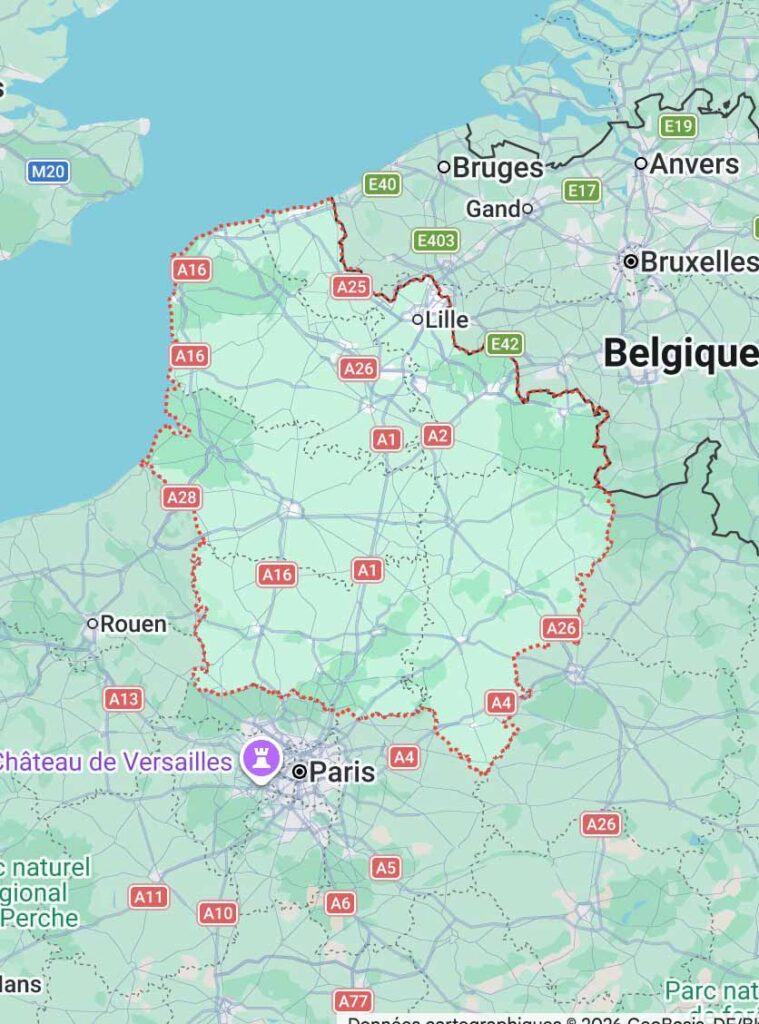 Carte des hauts de France